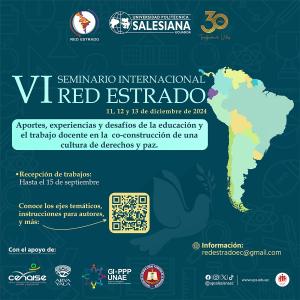 Afiche del VI Seminario Internacional Red Estrado capítulo Ecuador